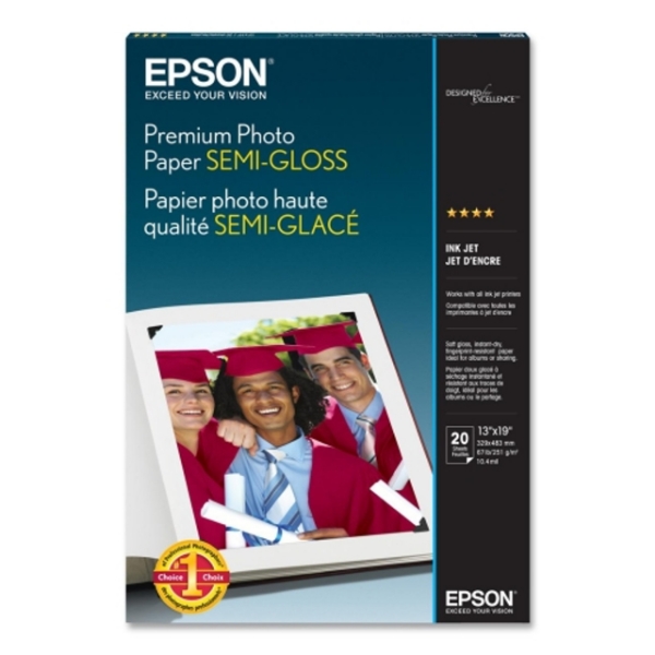 EPSON Premium Photo Paper Semi-gloss 251gsm 13" x 19" - 20 Sheets