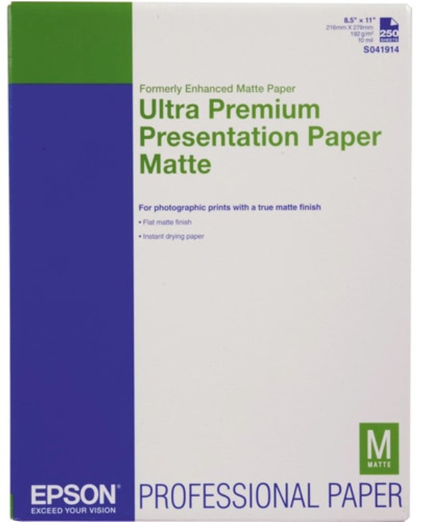 Epson Professional Media Archival Matte Paper 8.5 X 11 New Sealed