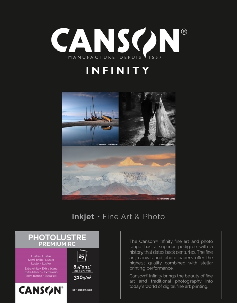 Canson® Infinity PhotoLustre Premium RC 310gsm 8.5"x11" - 25 Sheets