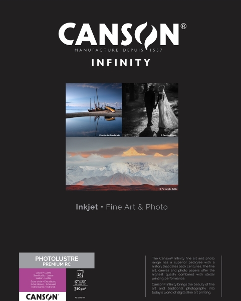 Canson® Infinity PhotoLustre Premium RC 310gsm 17"x22" - 25 Sheets