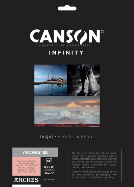 Canson Infinity ARCHES 88 310gsm Matte 8.5"x11" Pochette - 10 sheets