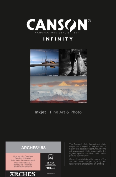 Canson Infinity ARCHES 88 310gsm Matte 11"x17" - 25 Sheets