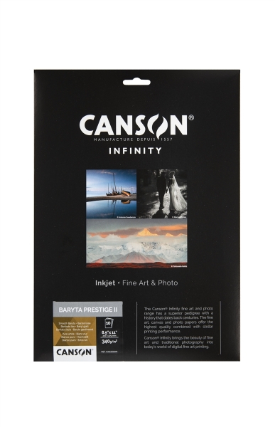 Canson Infinity Baryta Prestige II 340gsm - Baryta Gloss 8.5" x 11" - 10 Sheets