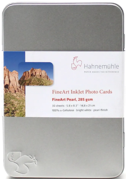 Hahnemühle Fine Art Pearl 285gsm Fine Art Photo Cards 5.8inx8.3in (A5) 30 Sheets