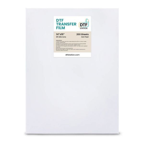 DTF Station Transfer Film (Warm Peel) for Direct to Film 14" x 16" - 200 Sheets