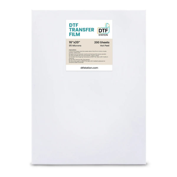 DTF Station Transfer Film (Warm Peel) for Direct to Film 16" x 20" - 200 Sheets