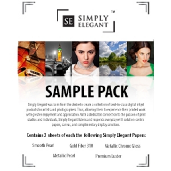 Simply Elegant Photo Paper Sample Pack - 8.5"x11" - 15 Sheets