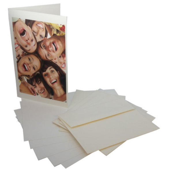 PremierArt Smooth Hot Press Fine Art Museum Grade Natural White 12mil 205gsm C2S 10" x 7" - 100 Scored Greeting Cards