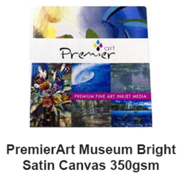 Premier Imaging Museum Bright Satin Canvas 19mil 350gsm 11" x 17" - 10 Sheets