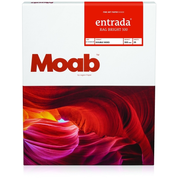 Moab Entrada Rag Bright 300gsm A2 - 25 Sheets