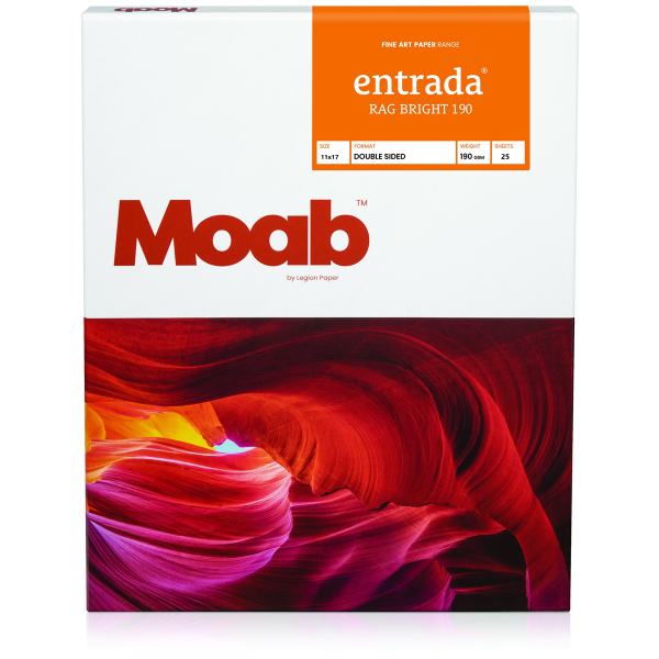 Moab Entrada Rag Bright 190gsm 11"x17" - 25 Sheets