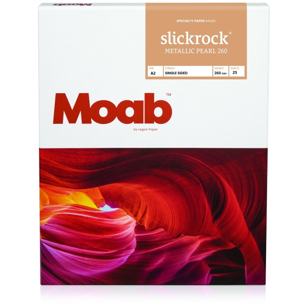 Moab Slickrock Metallic Pearl 260gsm 16.54"x23.29' (A2) - 25 Sheets