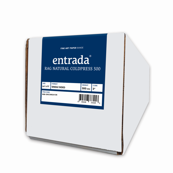 Moab Entrada Rag Natural Coldpress 300gsm 24"x15' Roll