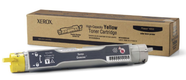 Xerox Phaser 6350 High Capacity Yellow Toner Cartridge *NON-RETURNABLE - 106R01146