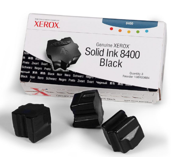 Xerox Phaser 8400 Black Solid Ink Pack (3 Sticks) *NON-RETURNABLE - 108R00604