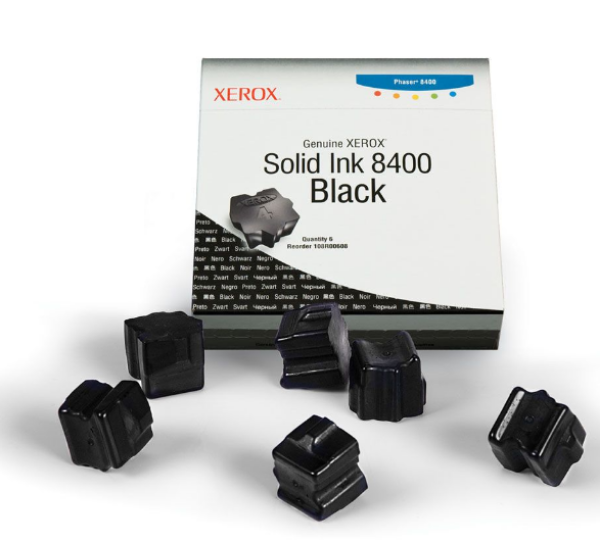 Xerox Phaser 8400 Black Solid Ink Pack (6 Sticks) *NON-RETURNABLE - 108R00608