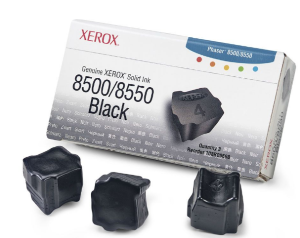 Xerox Phaser 8500/8550 Black Solid Ink Pack (3 Sticks) *NON-RETURNABLE - 108R00668