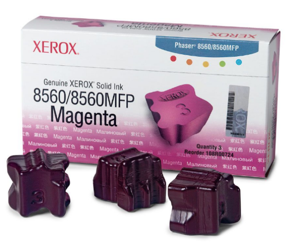 Xerox Phaser 8560/8560MFP Magenta Solid Ink Pack (3 Sticks) - 108R00724