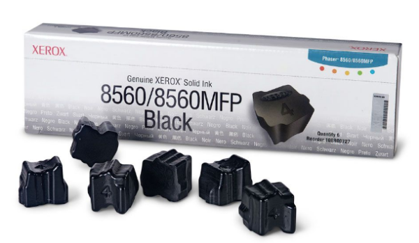 Xerox Phaser 8560/8560MFP Black Solid Ink Pack (6 Sticks) - 108R00727