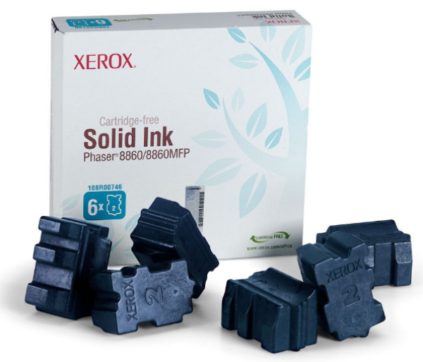 Xerox Phaser 8860/8860MFP Cyan Solid Ink Pack (6 Sticks) - 108R00746