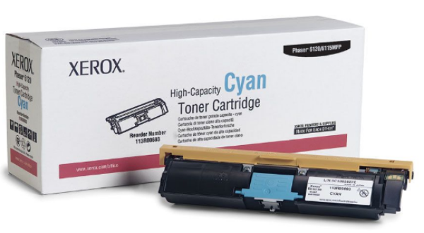 Xerox Phaser 6120/6115MFP High-Capacity Cyan Toner Cartridge *NON-RETURNABLE - 113R00693