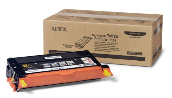 Xerox Phaser 6180/6180MFP Yellow High Capacity Toner Cartridge - 113R00725