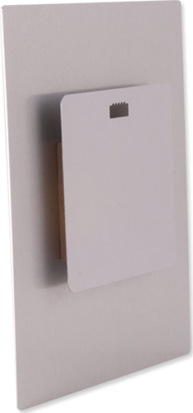ChromaLuxe Gloss Silver Aluminum & MDF Hanger w/ Spacer Block for Panels 5" x 5" - 10 per Case