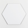 ChromaLuxe Gloss White Hardboard Heaxagon Wall Tiles w/Mount 8" x 9.2" (0.25" thick) - 12 per Case