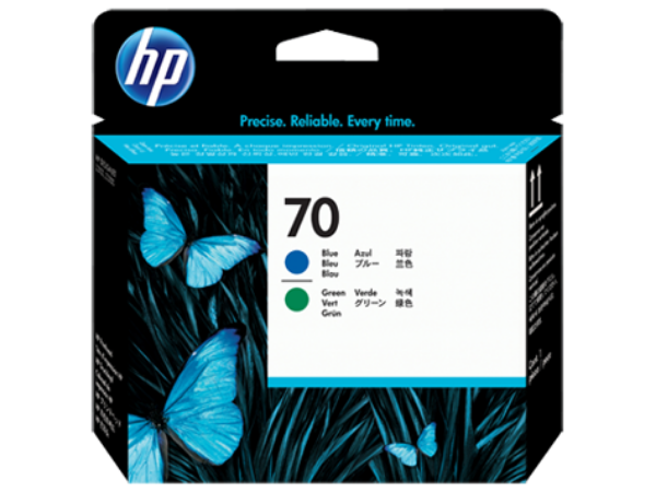 HP 70 Blue and Green DesignJet Printhead for DesignJet Z3100, Z3200 - C9408A