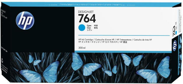 HP 764 Cyan Ink Cartridge 300ml for HP DesignJet T3500 - C1Q13A