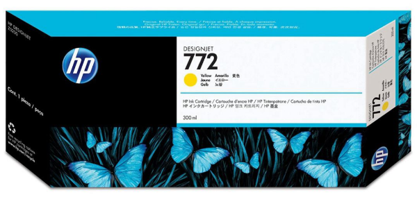 HP 772 300-ml Yellow Designjet Ink Cartridge for HP DesignJet Z5200, Z5400 - CN630A