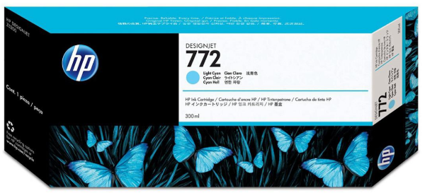 HP 772 300-ml Light Cyan Designjet Ink Cartridge for HP DesignJet Z5200 - CN632A