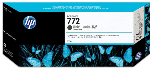 HP 772 300-ml Matte Black Designjet Ink Cartridge for HP DesignJet Z5200, Z5400 - CN635A