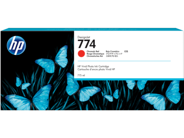 HP 774 775-ml Chromatic Red Ink Cartridge for DesignJet Z6610, Z6810 - P2W02A