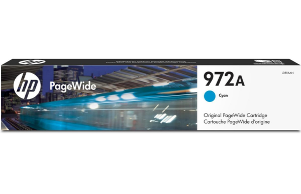 HP 972A Cyan Original PageWide Ink Cartridge for HP PageWide Pro Multifunction 477dw , 477d2, 552dw, 452dw, 452dn, 577z, 577dw