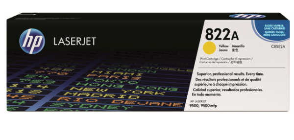 HP 822A Yellow LaserJet Toner Cartridge - C8552A