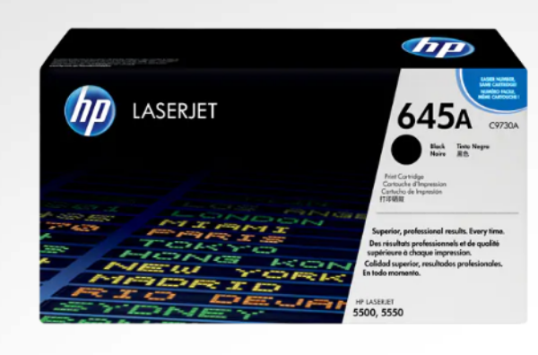 HP 645A Black LaserJet Toner Cartridge - C9730A