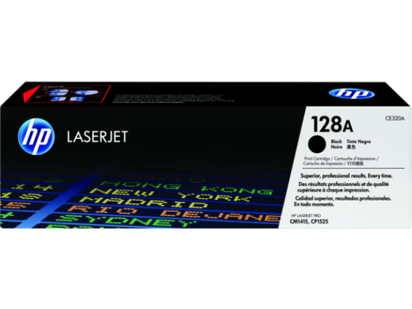 HP 128A Black LaserJet Toner Cartridge - CE320A