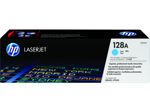 HP 128A Cyan LaserJet Toner Cartridge - CE321A