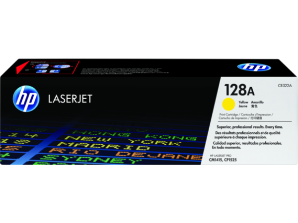 HP 128A Yellow LaserJet Toner Cartridge - CE322A