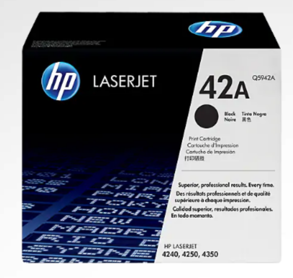 HP 42A Black Original LaserJet Toner Cartridge - Q5942A