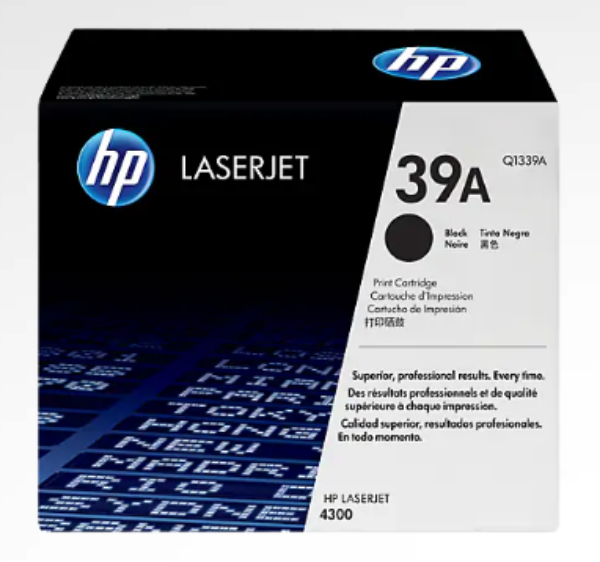 HP 39A Black LaserJet Toner Cartridge - Q1339A