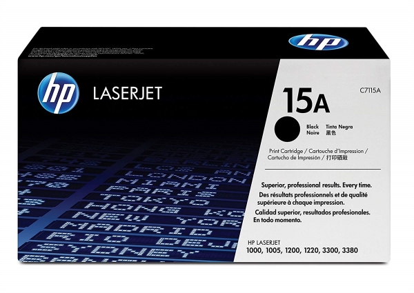 HP 15A Black Original LaserJet Toner Cartridge - C7115A