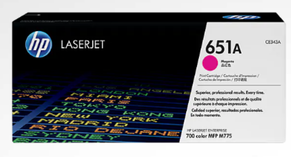 HP 651A Magenta Original LaserJet Toner Cartridge - CE343A