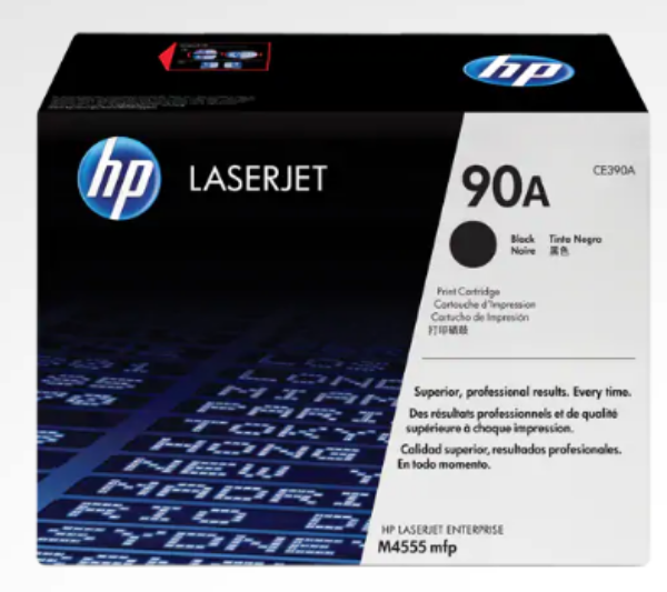 HP 90A Black LaserJet Toner Cartridge - CE390A