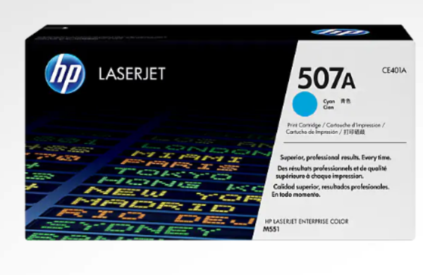 HP 507A Cyan LaserJet Toner Cartridge - CE401A