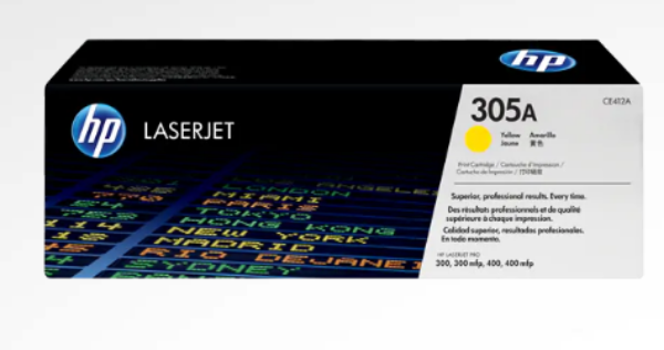 HP 305A Yellow Original LaserJet Toner Cartridge - CE412A