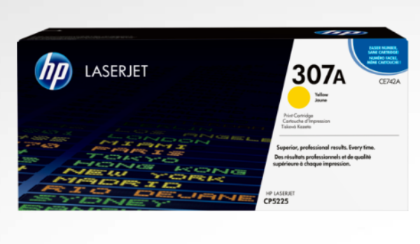 HP 307A Yellow LaserJet Toner Cartridge - CE742A