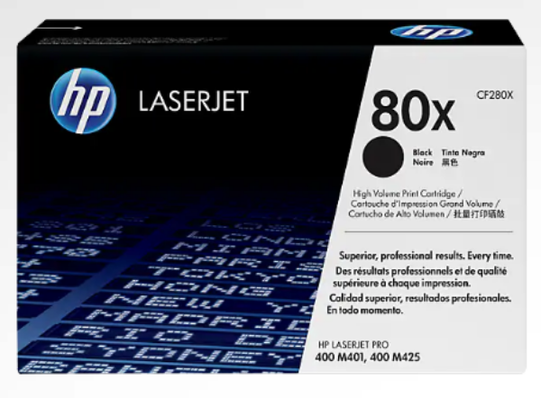 HP 80X High Yield Black Original LaserJet Toner Cartridge - CF280X