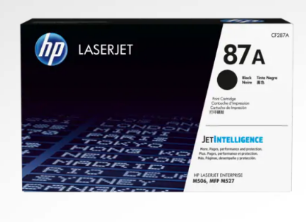 HP 87A Black Original LaserJet Toner Cartridge - CF287A